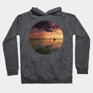 Out at sea paradise Geometric Artwork Hoodie